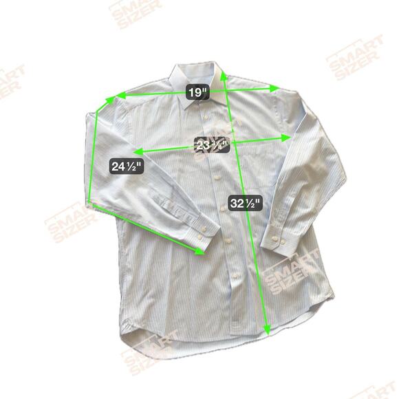 JOHNSON & MURPHY Tailored Fit Long Sleeve Floral Striped Button Down Shirt Sz L - Picture 13 of 13